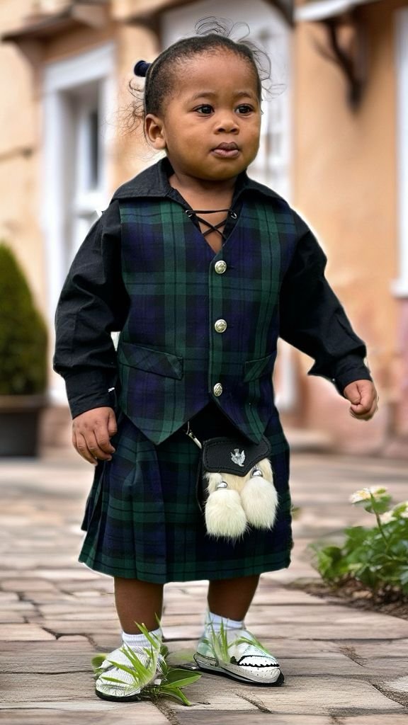 Black Watch Tartan Kidswear Set (Scottish)
