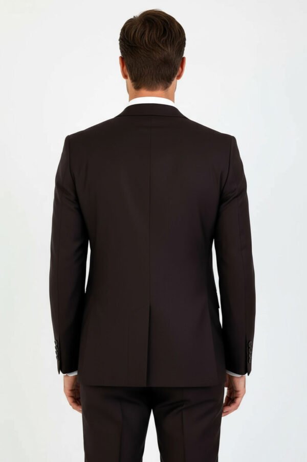 2 Buttons 2 Piece Brown Men Suit