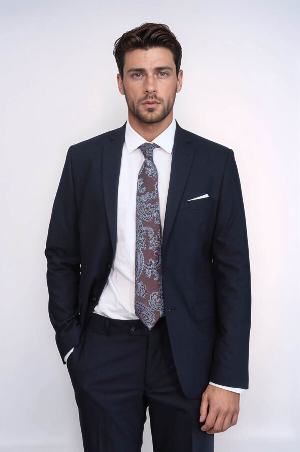 2 Buttons 2 Piece Navy Blue Men Suit