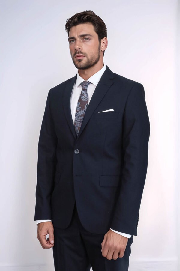 2 Buttons 2 Piece Navy Blue Men Suit