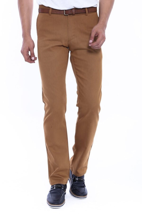 Canvas Pockets Cotton Tan Men Pants