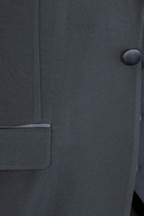 Classic Black Tuxedo Suit with Satin Peak Lapel and Waistcoat