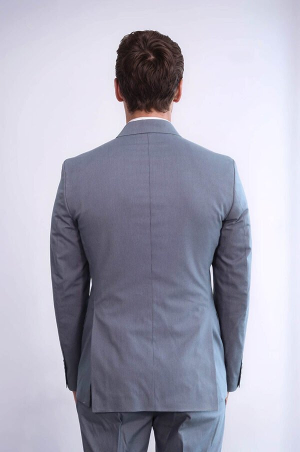 Classic Pinstripe Double Breasted Men's Taupe Suit