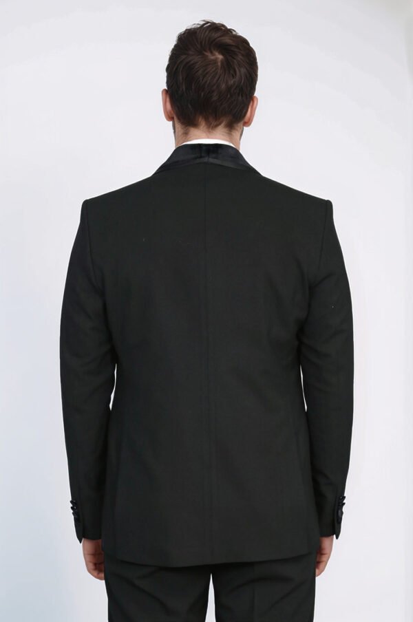 Classic Velvet Collar Black Tuxedo Suit