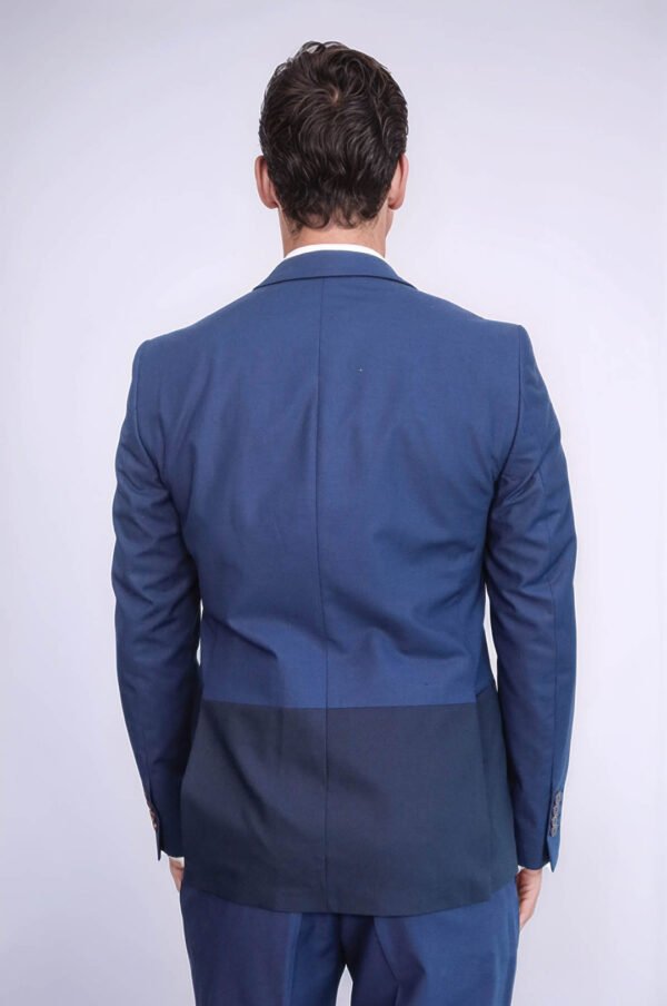 Fragmental Navy Blue Men Suit