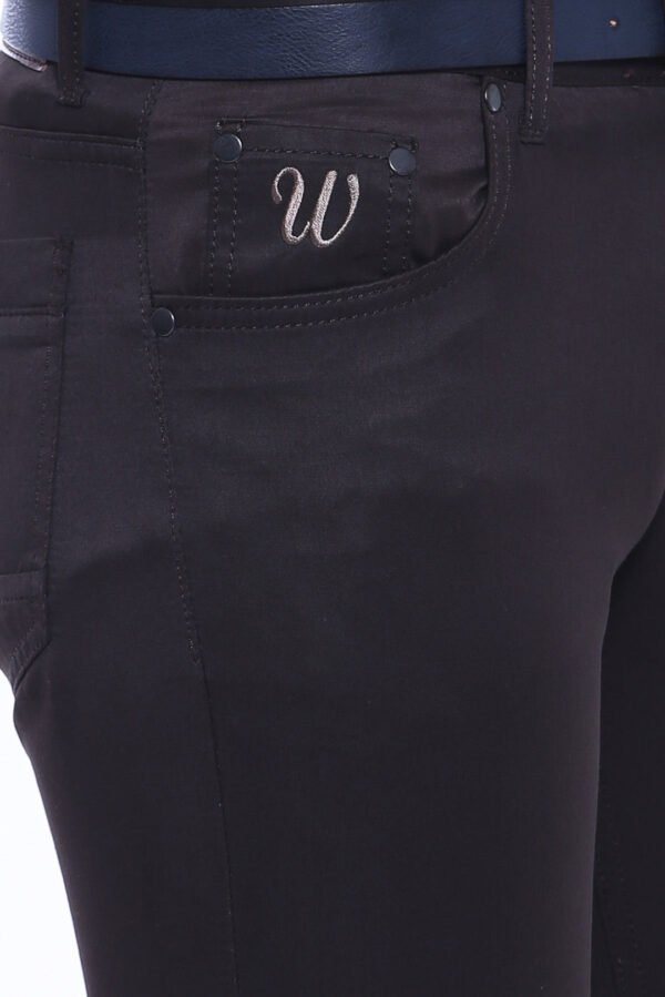 Gabardin Brown Men Pants