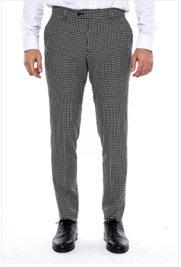 Plaid Small Checkered Black Pants