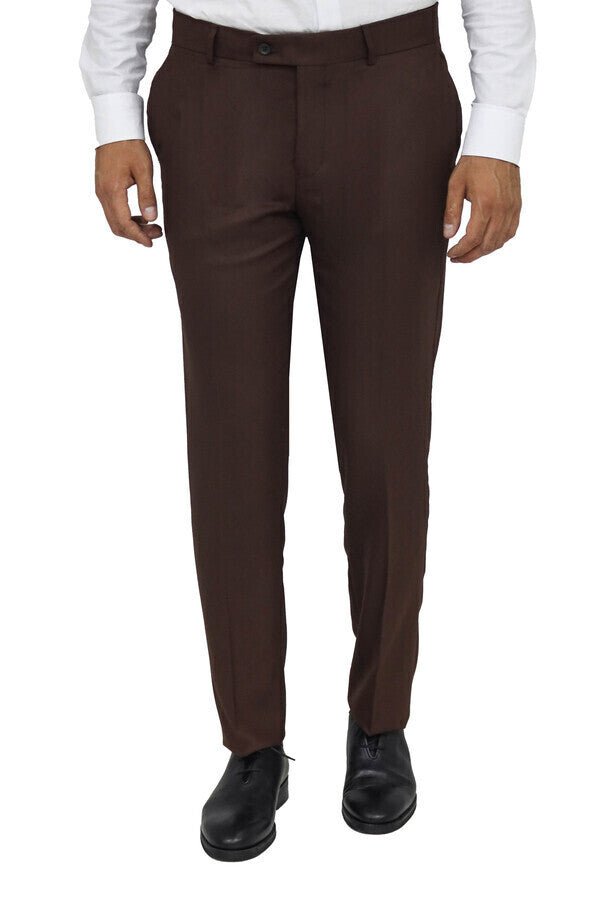 Plain Brown Men Pants