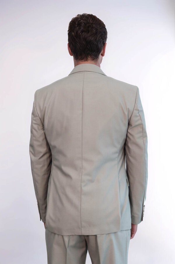 Plain Slim Fit Light Brown Men Suit