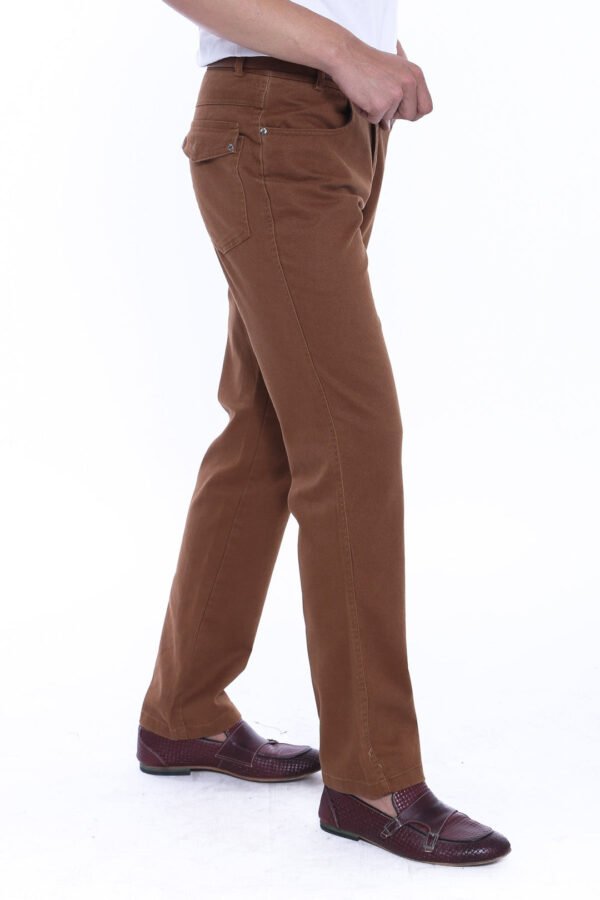 Pocket Flap Suede Tan Pants