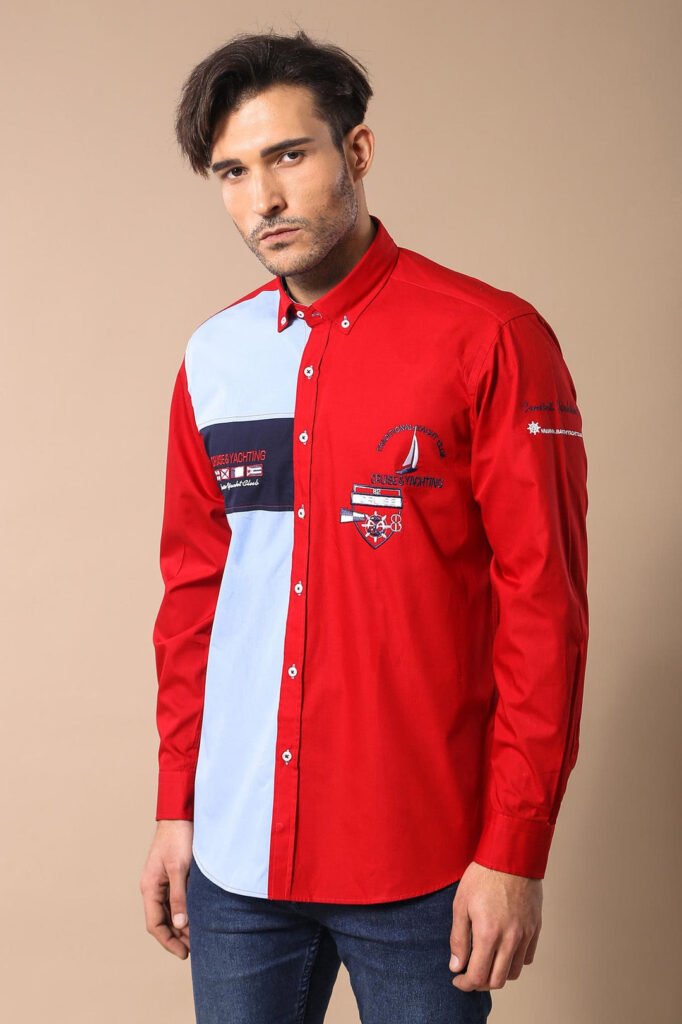 Cruise Yachting Crested Red-White Shirt