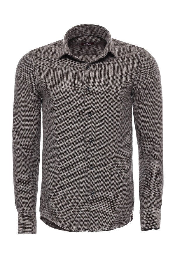 Brown Plaid Lumberjack Shirt