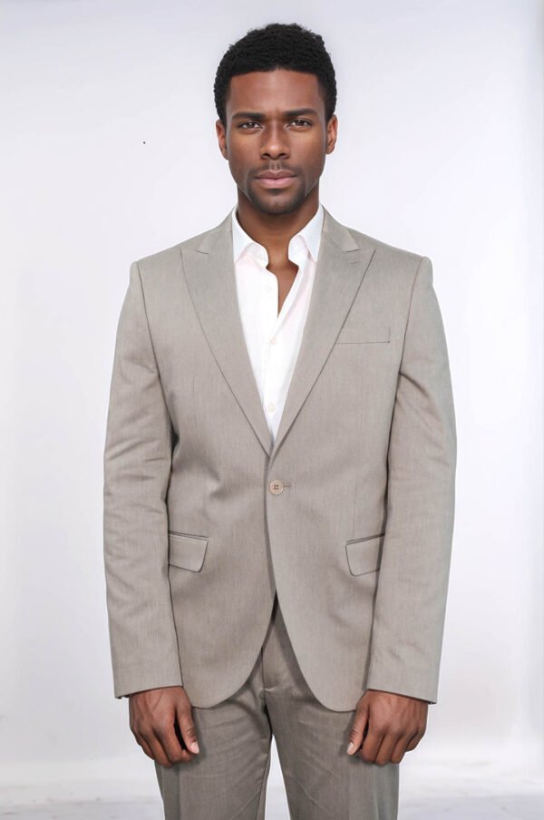 Single Buttons 2 Piece Beige Men Suit