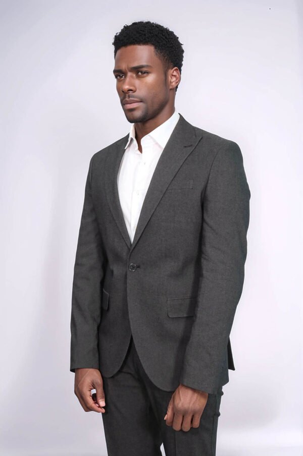 Single Buttons 2 Piece Black Men Suit