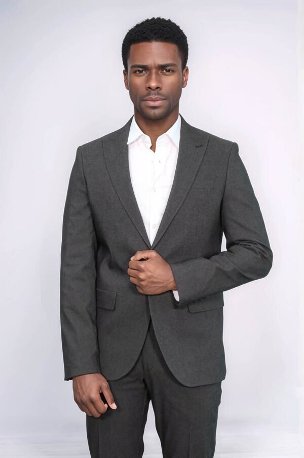 Single Buttons 2 Piece Black Men Suit