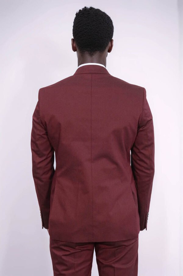 Single Buttons 2 Piece Burgundy Men Suit