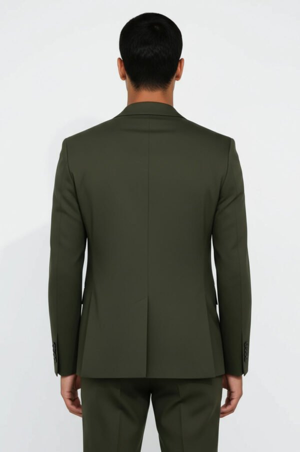 Single Buttons 2 Piece Green Men Suit