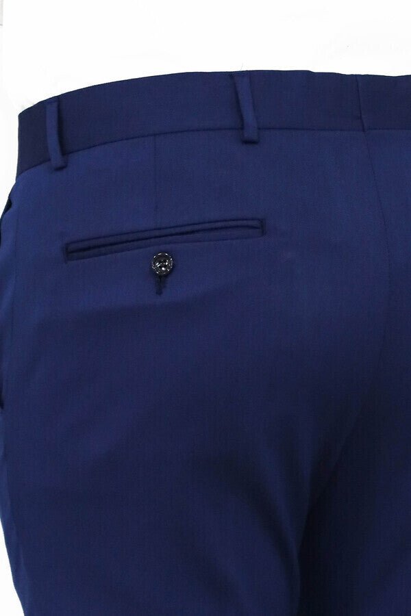 Slim Fit Plain Blue Men Pants5