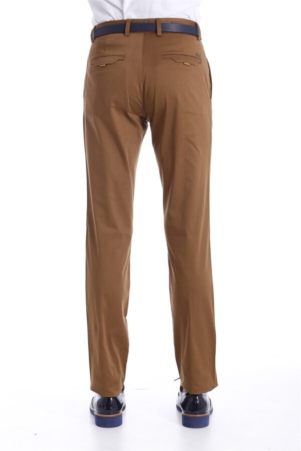 Slim Fit Plain Tan Pants
