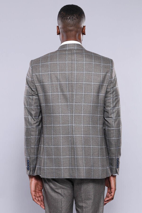 Vested Grey Men Suit