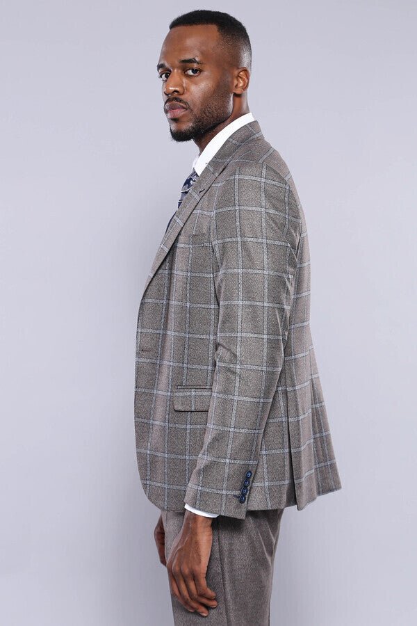 Vested Grey Men Suit