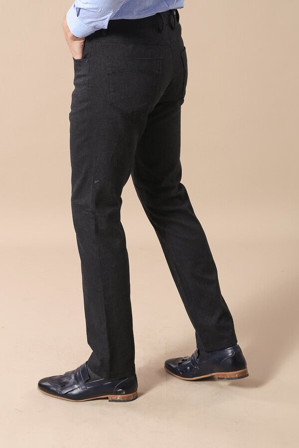 5 Pockets Cotton Black Men Pants