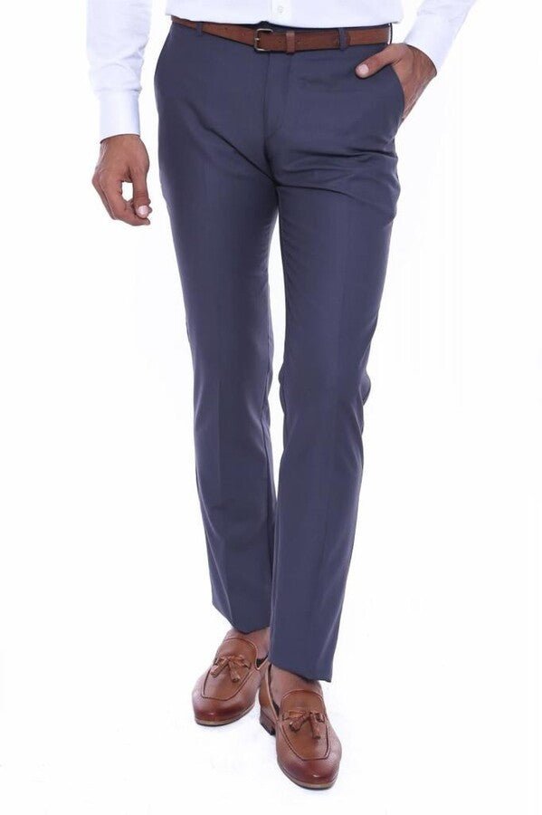 Anthracite Slim Fit Plain Men Pants