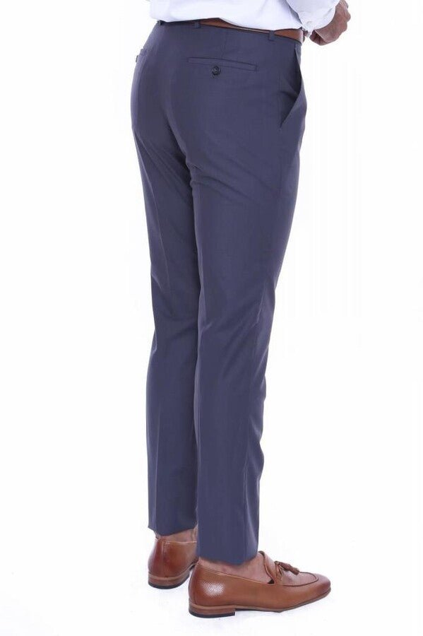 Anthracite Slim Fit Plain Men Pants