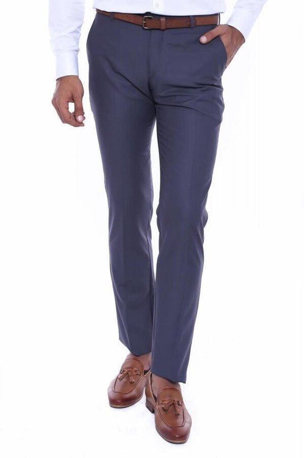 Anthracite Slim Fit Plain Men Pants