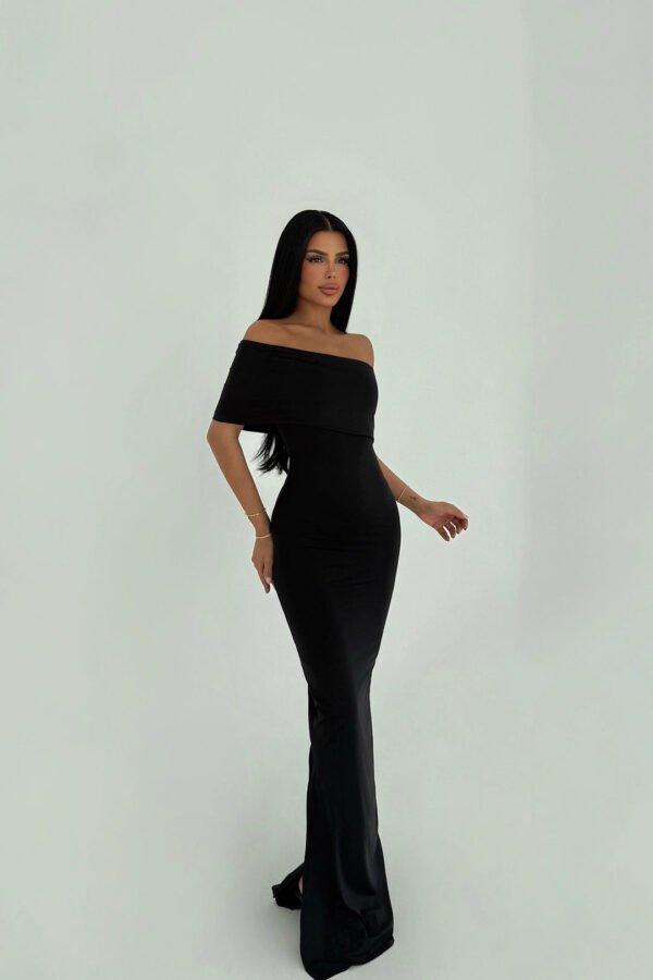 Black Vanya One Sleeve Dress