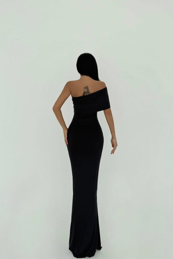 Black Vanya One Sleeve Dress