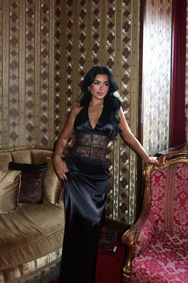 EYY Women Black Lace Detail Dress