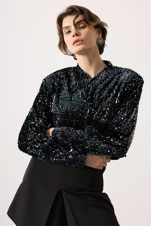 RYN SEQUINED JACKET - Multi Color