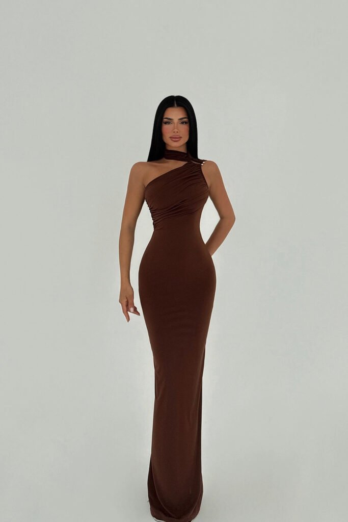 EYY Women Brown Marcia Long Dress