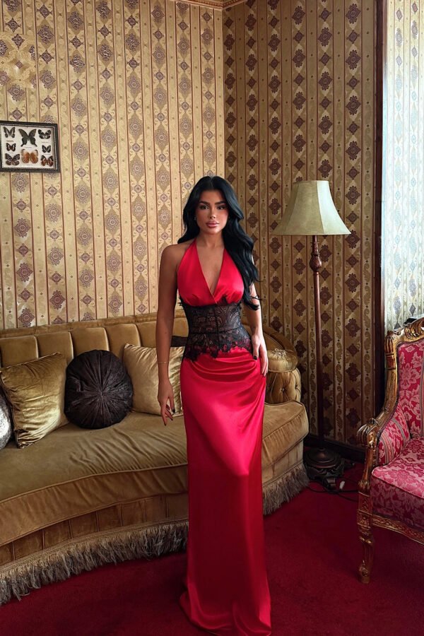 EYY Women Red Constas Accessory Detailed Dress