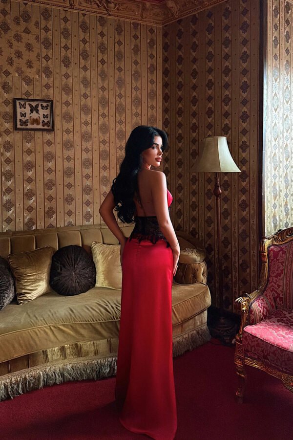 EYY Women Red Constas Accessory Detailed Dress