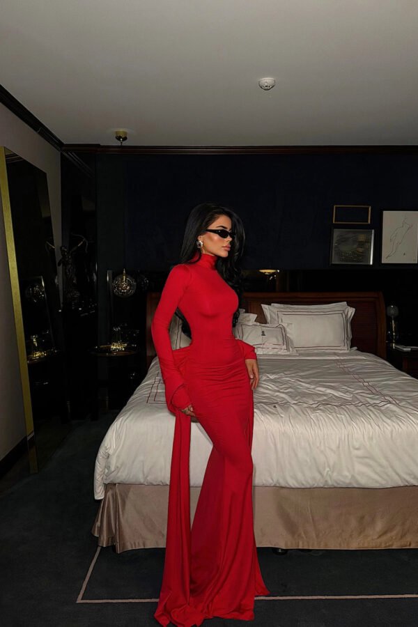 EYY Women Red Long Evening Dress