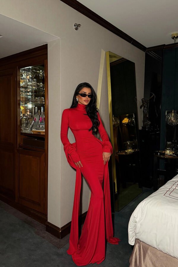 EYY Women Red Long Evening Dress
