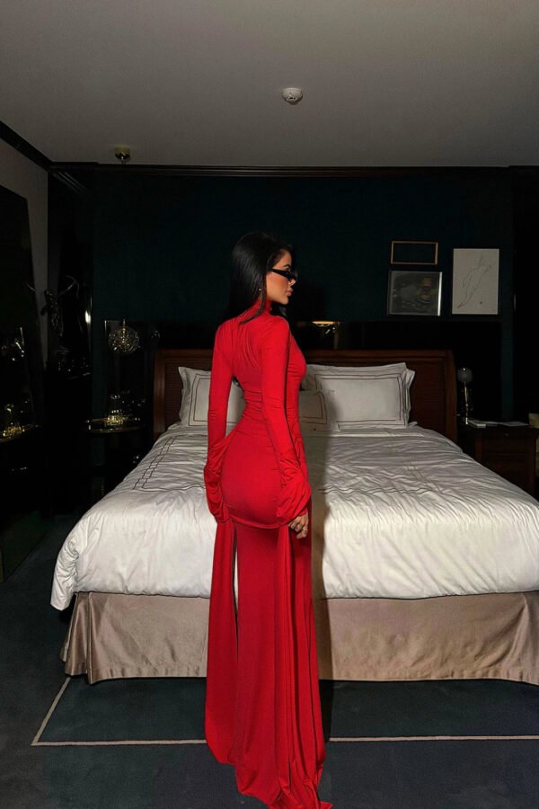 EYY Women Red Long Evening Dress
