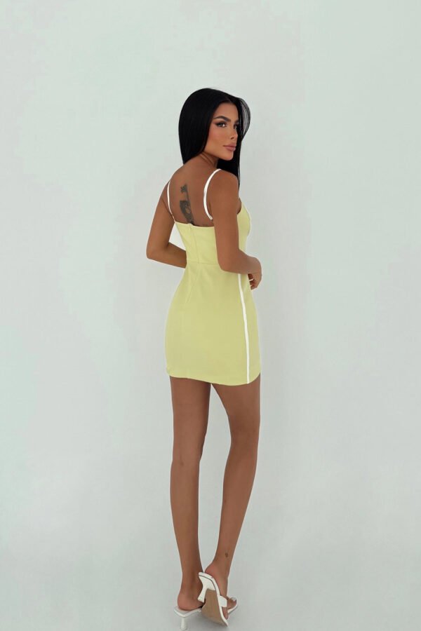EYY Women Yellow Strapless Mini Dress