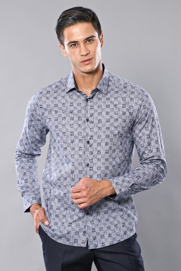 Patterned Long Sleeve Shirt