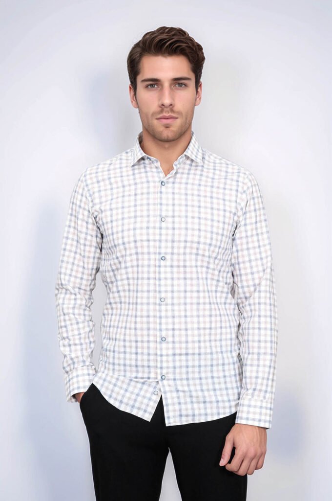 Slim Fit Check Men's Shirt