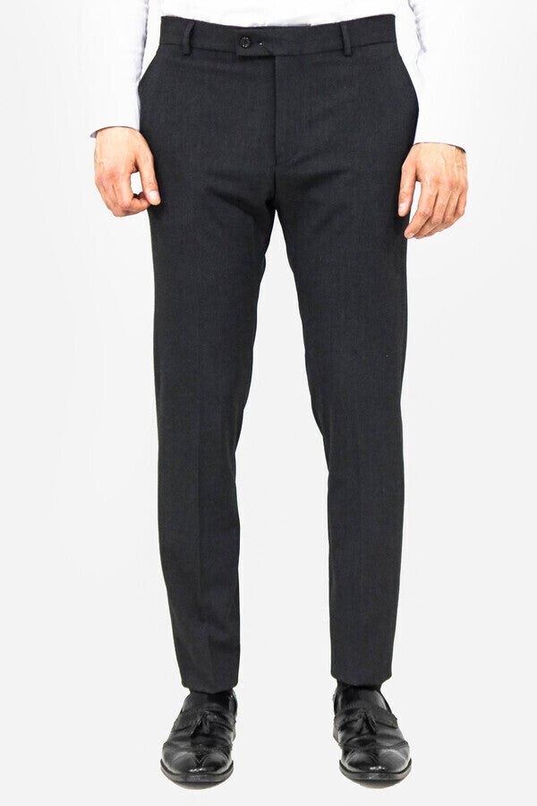 Plain Dark Grey Men Pants