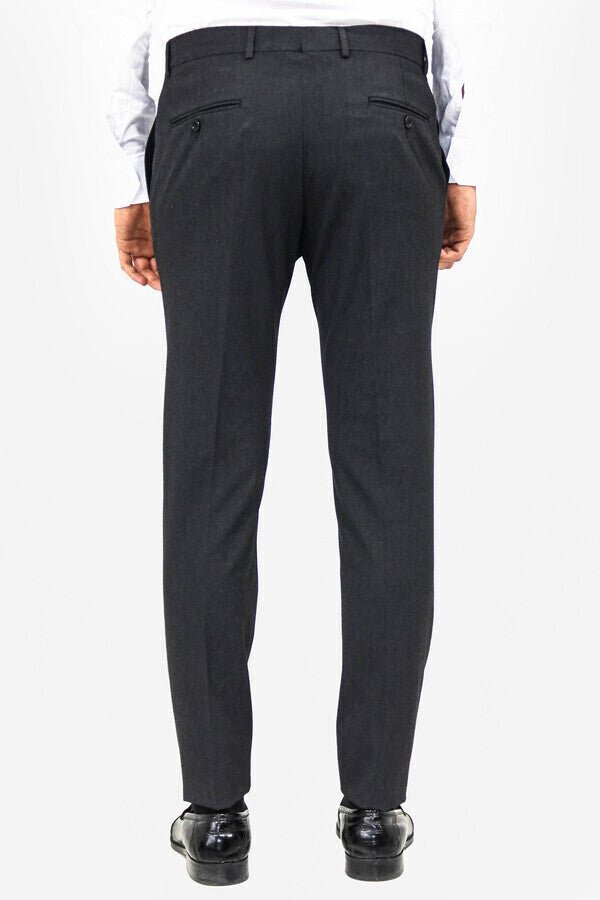Plain Dark Grey Men Pants