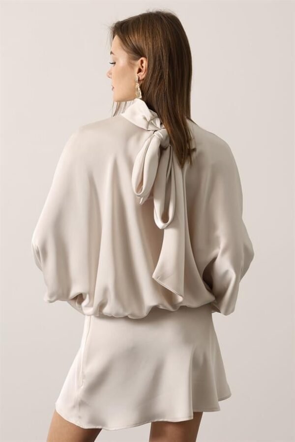 RYN SATIN DRESS - Ecru - San Miguel de Allende