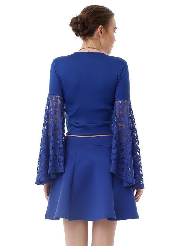 SNS Sense Saks Scuba Flounced Knee-Length Skirt