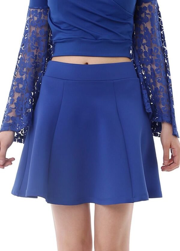 SNS Sense Saks Scuba Flounced Knee-Length Skirt