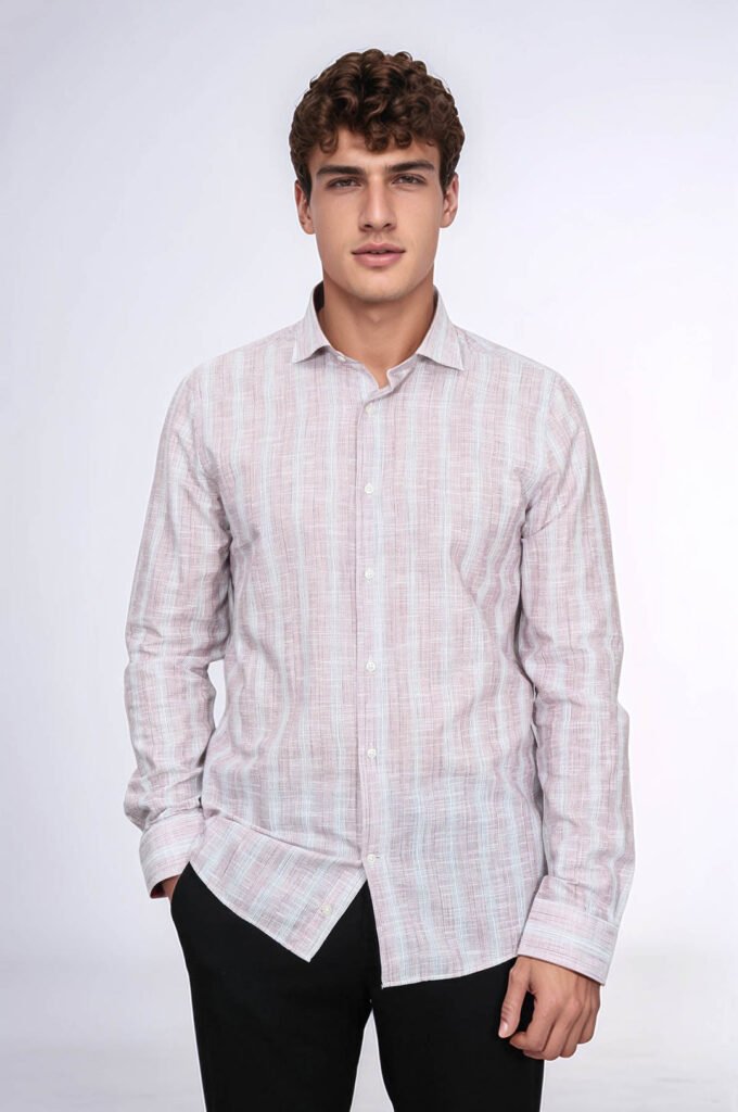 Light Red Checked Shirt