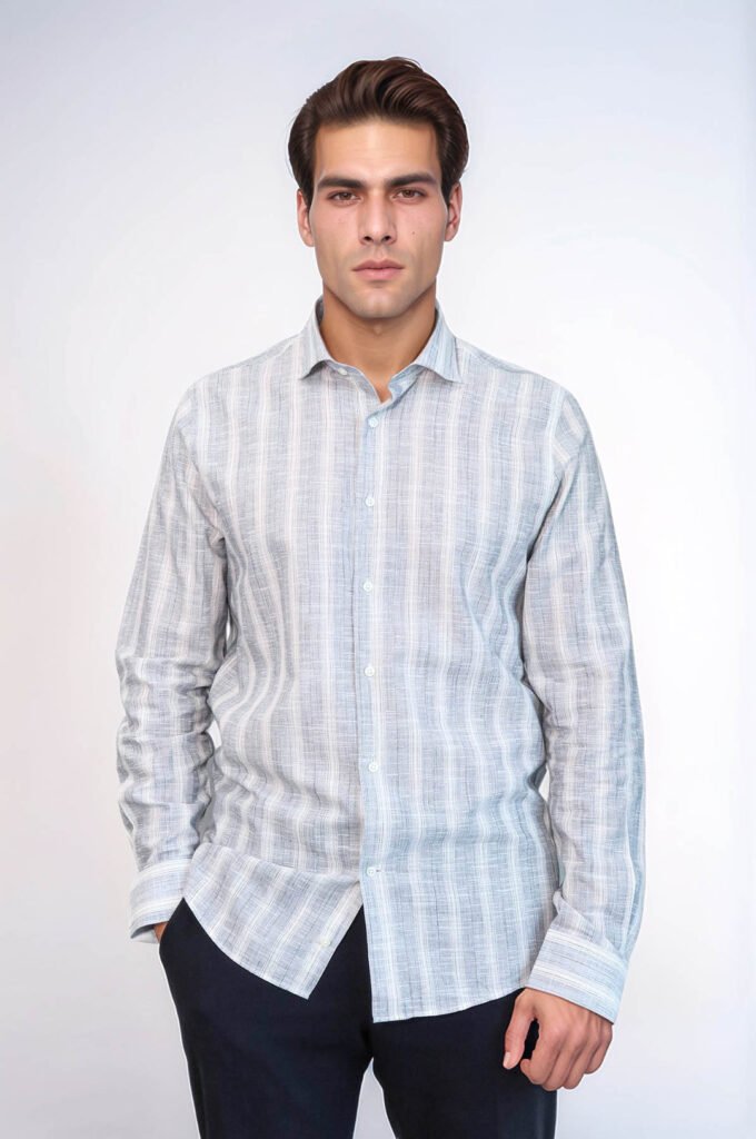 Striped Blue Men's Shirt