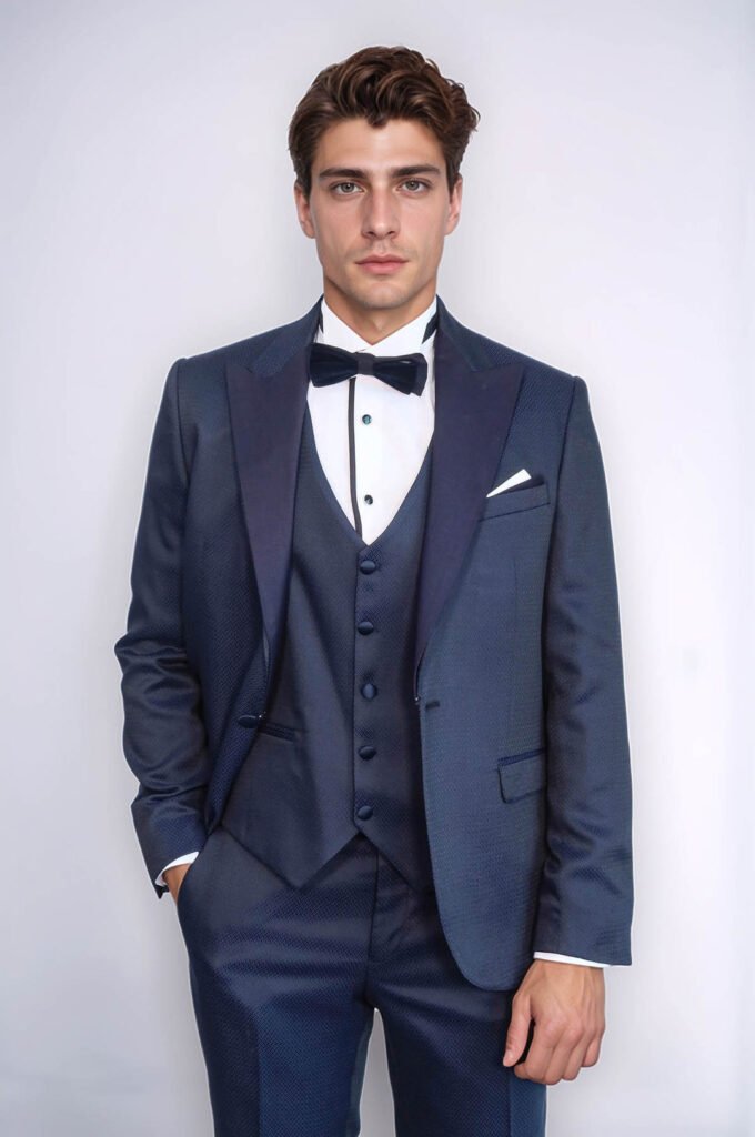 Navy Blue Modeled Tuxedo